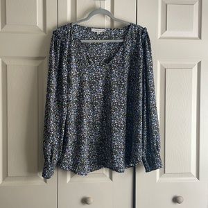 Floral vneck LOFT blouse